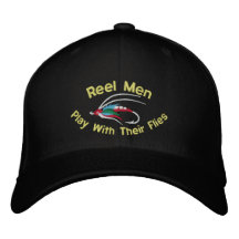 Flyfishing broderat lock broderad keps