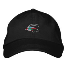 Flyfishing broderat lock broderade kepsar