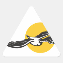 Flyg för gräsandankagås triangle stickers