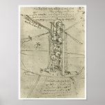 Flyga maskinen, Leonardo Da Vinci, 1488 Print