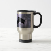 Flyga Ravens, skogen & kusliga ögon Kaffe Koppar