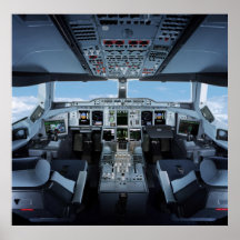 Flygbuss A380 - Cockpit HD Affischer