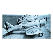 Flygplan för kämpe för Seversky P-35 vintage WWII Foto Kort