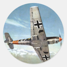 Flygplan för WWII ME-109 i flyg Runda Klistermärken