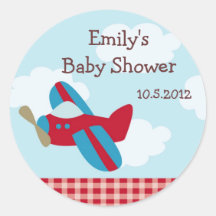 Flygplanbaby showerklistermärkear