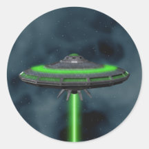 FlygSaucer - klistermärkear Sci-Fi