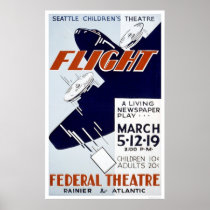 Flygtidningslek 1940 WPA Affisch