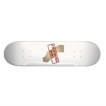 Födda Kalifornien - frimärke på karta Skateboard Deck