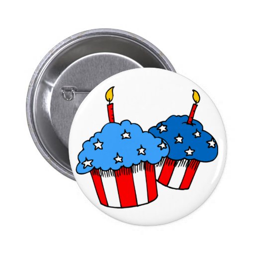 Födelsedag för USA-En amerikanmuffin Knappar Med Nål