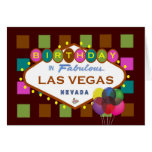 FÖDELSEDAG i det Las Vegas kortet, ballonger!