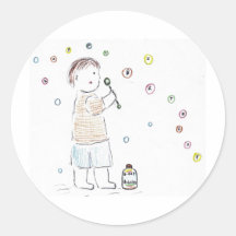 Födelsedagen bubblar klistermärken