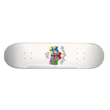 Födelsedagflicka med presenter skate board