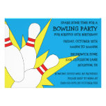 Födelsedagsfest för bowling för Bahama blått 7-10  Anpassade Tillkännagivande