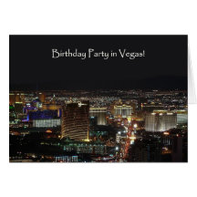 Födelsedagsfest i Vegas! Meddelandekort
