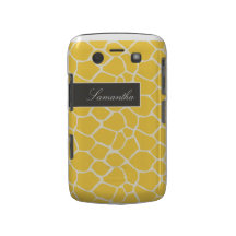 Fodral för giraffmönsterblackberry bold (gult) blackberry bold covers