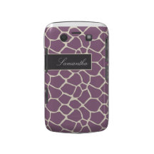 Fodral för giraffmönsterblackberry bold (lavendel) blackberry case