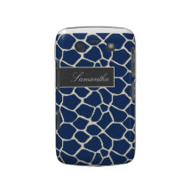 Fodral för giraffmönsterblackberry bold (marinen) blackberry bold covers