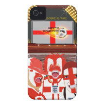 Fodral för iPhone 4 för England fotbollfläkt iPhone 4 Case-Mate Skal