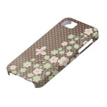 Fodral för iphone 5 för brun rosa blommönster stil iPhone 5 Case-Mate fodraler
