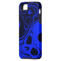 Fodral för iPhone 5 för för Yin Yang skalleblått o iPhone 5 Case-Mate Fodraler