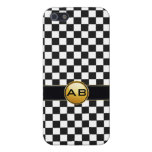 fodral för iphone 5 för monogram för svart vit för iPhone 5 fodraler