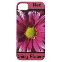 fodral för iPhone 5 - röd daisyblomma iPhone 5 Skydd