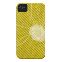Fodral för mönster iPhone4 för stor blommagult dia iPhone 4 Skal