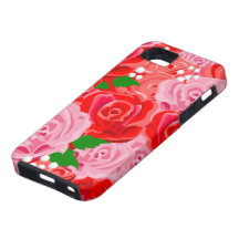 Fodral för rosa- och röd rosiPhone 5 (Vibefodral) iPhone 5 Case-Mate Skal