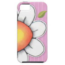 Fodral för tuff för iPhone 5 för daisyglädje rosa iPhone 5 Case-Mate Fodraler