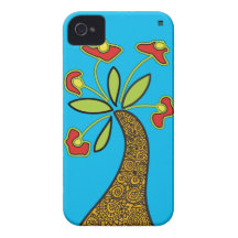 Fodral-Kompis för iPhone 4 för vintagemotivblomma  iPhone 4 Case-Mate Skydd