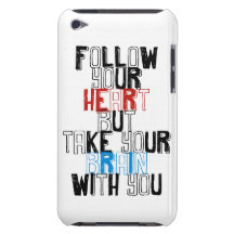 Följ din hjärta men ta din hjärna med dig iPod touch covers