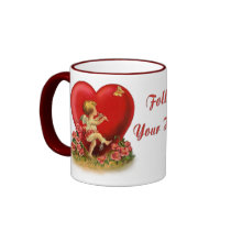Följ din hjärta kaffe koppar