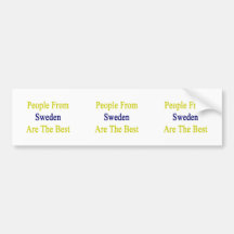 Folket från sverige är det bäst bildekal