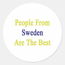 Folket från sverige är det bäst runda klistermärken