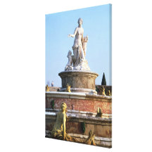 Fontänen av Latona med centralfiguren av Lato Sträckt Kanvastryck