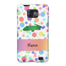 För alligatorregnbåge för personlig känd polka dot galaxy s2 fodral