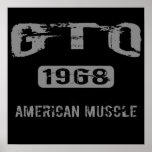 För amerikanmuskel för 1968 GTO affisch