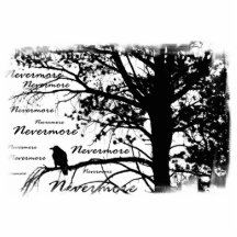 För B&W korpsvart Silhouette Nevermore Photo Cut Out