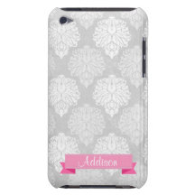 För bandMonogram för sjaskigt silver damastast fod iPod Touch Cases