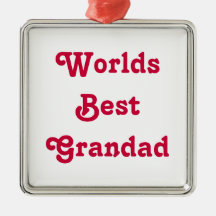 För bäst hängande prydnad Grandadmedalj för världa Julgranskula
