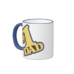 För blåttRinger för pappa #1 mugg