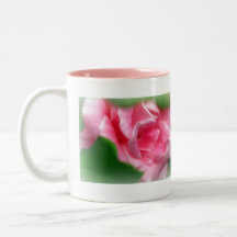För blomdryck för rosa ros oavkortad mugg