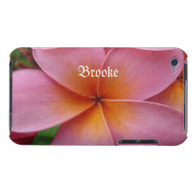 För blommaanpassningsbar för rosa Plumeria täcker  iPod Case-Mate Skal
