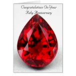 För bröllopsdagkort för lycklig 40th Ruby