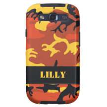 För Camo Samsung för anpassade orange fodral galax Samsung Galaxy S3 Cases