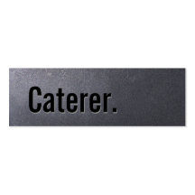 För Catererkortkort för kol svart visitkort