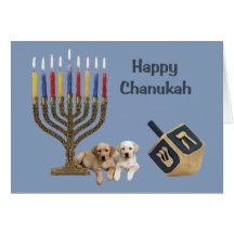 För Chanukah för Labrador Retriever menora Dreidel
