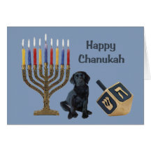 För Chanukah för Labrador Retriever menora Dreidel