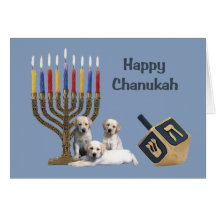 För Chanukah för Labrador Retriever menora Dreidel