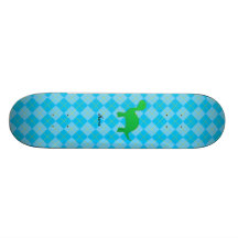 För dinosaurblått för personlig känd argyle anpassningsbara skateboard